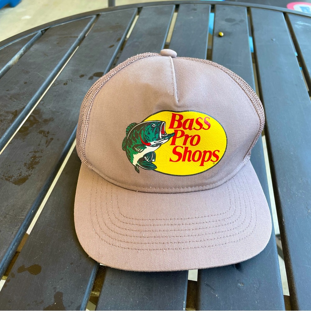 Bass pro shop trucker hat cap grey adult size fits most